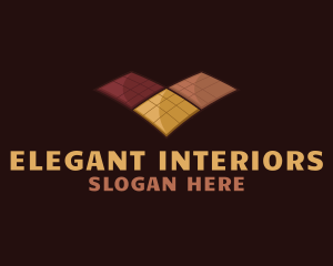 Flooring Interior Letter V logo design