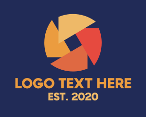 Twitter - Colorful Camera Shutter logo design