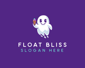 Ghost Floating Ice Cream logo design