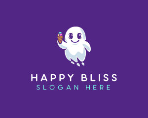 Ghost Floating Ice Cream logo design