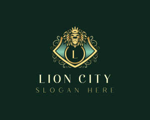 Royal Lion Crown logo design