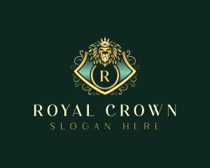 Royal Lion Crown logo design