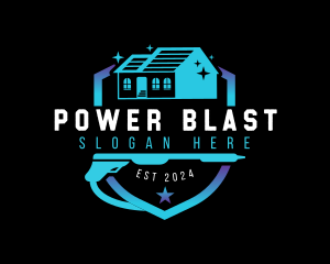 House Maintenance Power Wash logo design