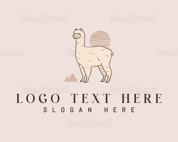 Wildlife Alpaca Llama Logo