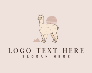 Llama - Wildlife Alpaca Llama logo design