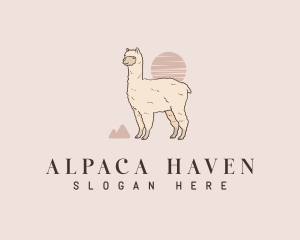 Alpaca - Wildlife Alpaca Llama logo design