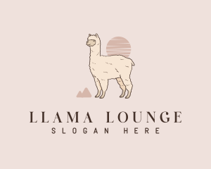 Wildlife Alpaca Llama logo design