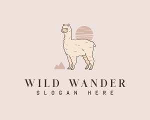 Wildlife Alpaca Llama logo design