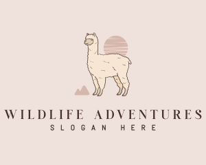 Wildlife Alpaca Llama logo design