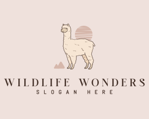 Wildlife Alpaca Llama logo design