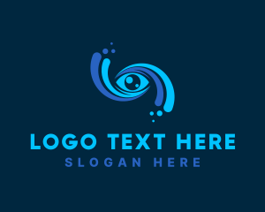 Eyeball - Modern Cyber Eye Vortex logo design