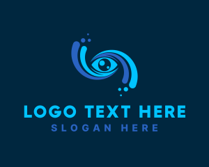 App - Modern Cyber Eye Vortex logo design