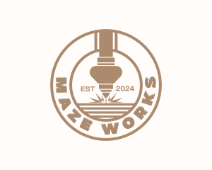 Laser Metalworks Manufacturing logo design