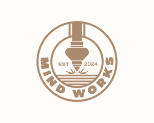 Laser Metalworks Manufacturing logo design