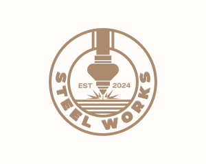 Laser Metalworks Manufacturing logo design