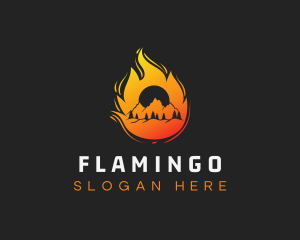Flame Mountain Climbing Logo