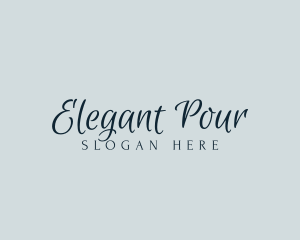 Elegant Script Cursive logo design