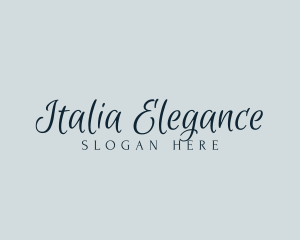 Elegant Script Cursive logo design