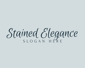 Elegant Script Cursive logo design