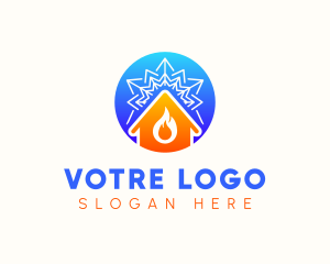Industry - Snowflake Flame House logo design