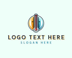 Air Conditioning - Thermal Heating Cooling logo design