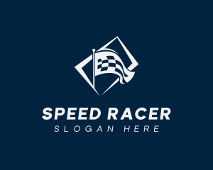 Racing Flag Speedway logo design