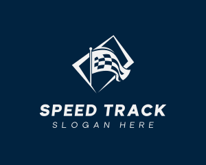 Race - Racing Flag Speedway logo design