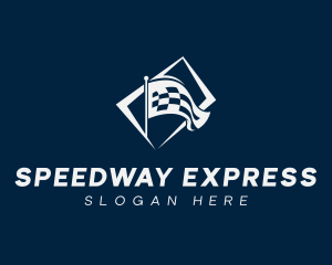 Racing Flag Speedway logo design