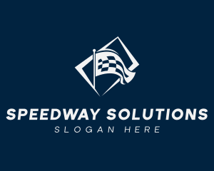 Racing Flag Speedway logo design