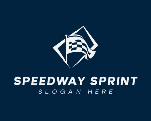 Racing Flag Speedway logo design