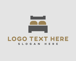 Bedroom - Simple Bed Mattress logo design