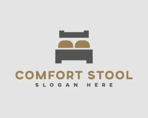 Simple Bed Mattress logo design