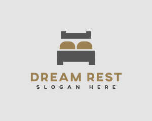 Simple Bed Mattress logo design