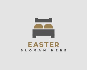 Bed - Simple Bed Mattress logo design