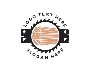 Repairman - Circular Saw Wood Carpentry logo design