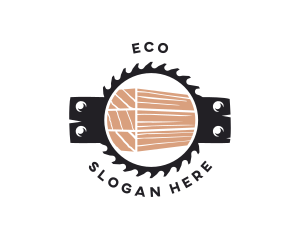 Circular Saw Wood Carpentry Logo