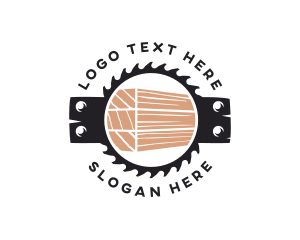 Table Saw - Circular Saw Wood Carpentry logo design