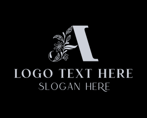 Events Place - Floral Garden Letter A logo design