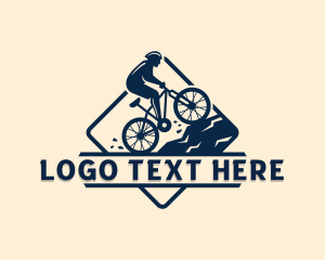 Mountain Biking - Adventure Rock Biking logo design