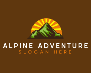 Mountaineering Alpine Adventure logo design
