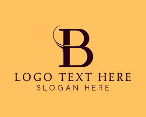 Service - Elegant Professional Swoosh Letter B logo design