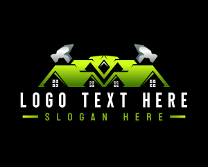 Hammer Roof Construction logo design