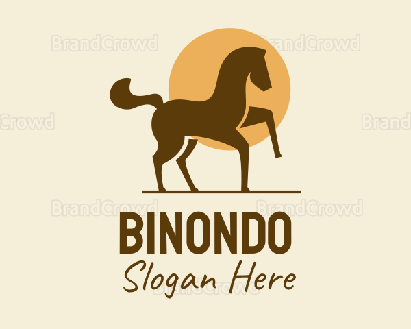 Equine Horse Sun Logo