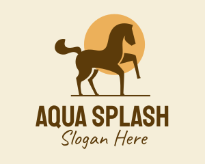 Equine Horse Sun logo design