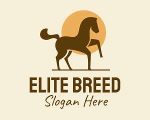 Equine Horse Sun logo design