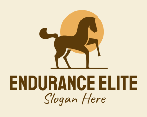 Equine Horse Sun logo design