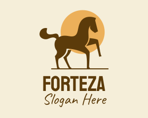 Equine Horse Sun logo design