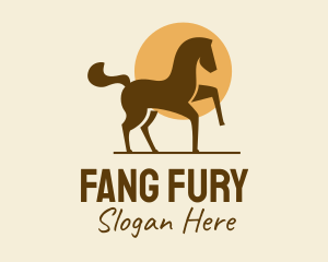 Equine Horse Sun logo design