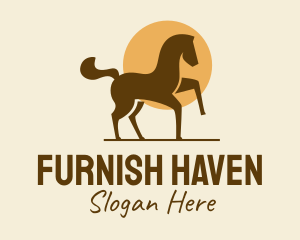 Equine Horse Sun logo design