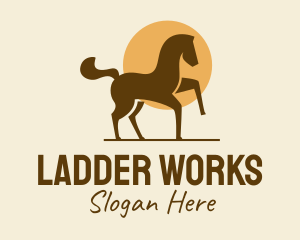 Equine Horse Sun logo design